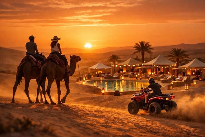 Agafay Desert Sunset: Quad Biking, Camel Ride & Traditional Dinner from Marrakech