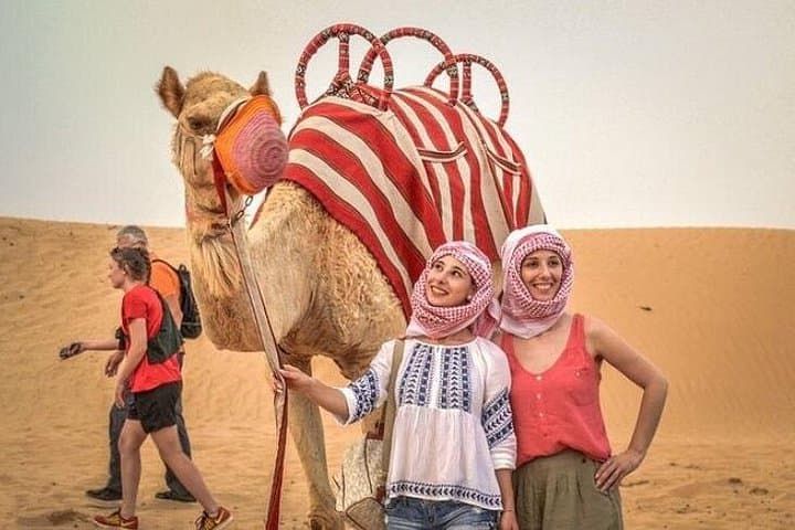 Dubai Morning Desert Safari: Camel Ride, Sandboarding & Dune Bashing in Lahbab photo 1