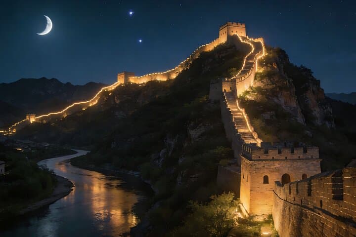 Beijing to Simatai Great Wall and Gubei Water Town: Night Views, Cable Car & Private Transfer photo 4