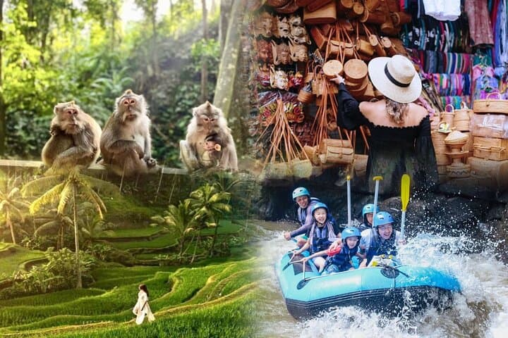 Ubud Full-Day: Ayung River Rafting, Monkey Forest & Tegalalang Rice Terraces