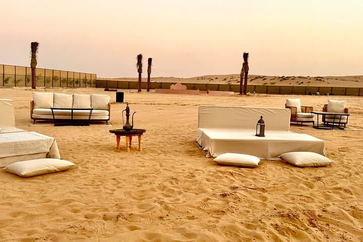 VIP Dubai Desert Safari: Lahbab Red Dunes Camel Ride, Dune Bashing & BBQ