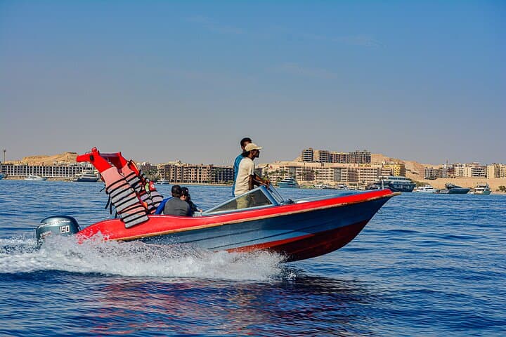 Hurghada Private Speedboat to Orange Bay Island with Parasailing