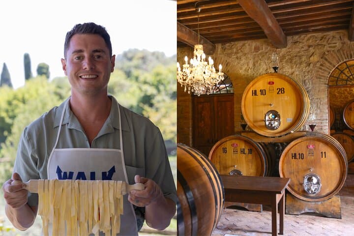 Tuscan Pasta and Gelato Class with Chianti Wine Tour from Florence