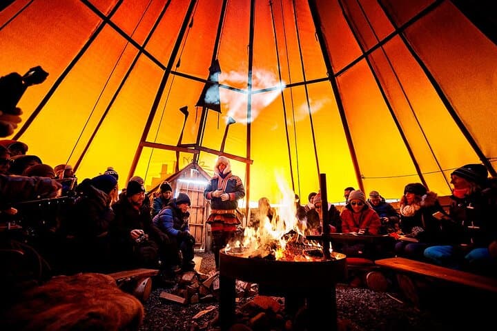Reindeer Camp Dinner & Sami Culture Near Tromsø — Dinner, Joik, and Aurora Hunting