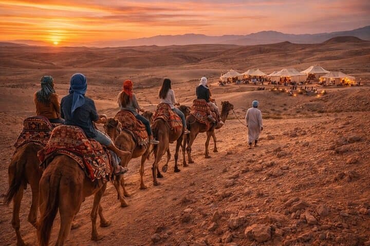 Agafay Desert Camel Ride, Sunset & Berber Dinner Show from Marrakech