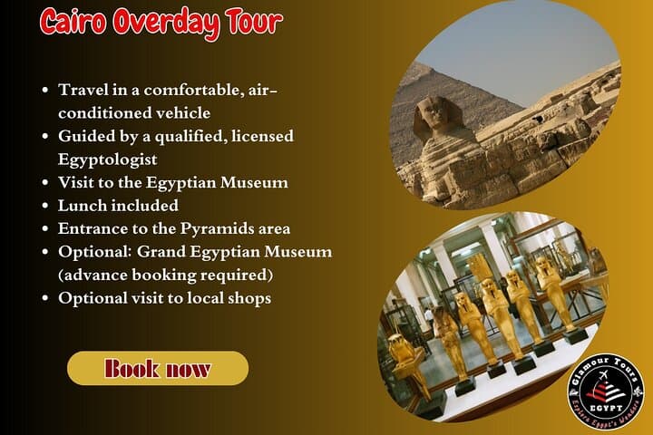 Hurghada to Cairo Full-Day: Pyramids, Egyptian Museum & Nile Lunch