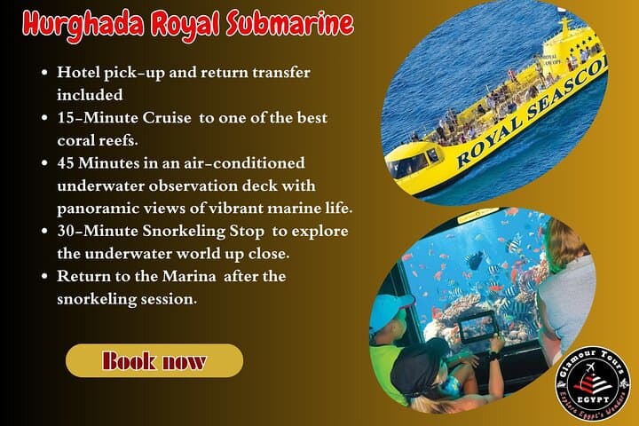 Hurghada Semi-Submarine Explorer: Red Sea Glass-Deck Cruise & Snorkel