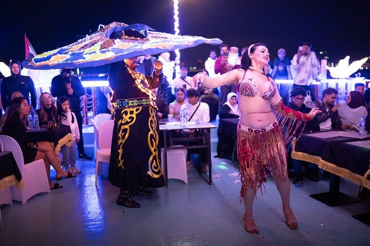 Dubai Canal Dhow Cruise Dinner with Burj Khalifa Views: Luxury Night Cruise & Live Shows photo 2