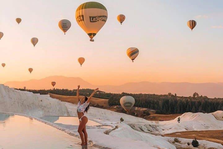 Sunrise Hot Air Balloon Over Pamukkale: Fly Above Turkey’s White Terraces photo 1
