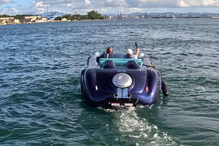 Drive-a-Jet-Car-in-San-Juan-Bay-Blue-Mercedes-Classic-Experience photo 3