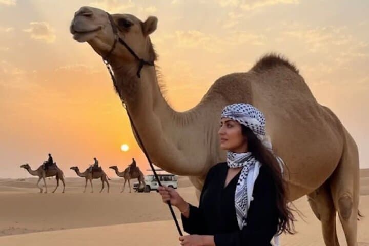 Morning Lahbab Desert Safari: Sandboarding, Dune Bashing & Camel Ride photo 4