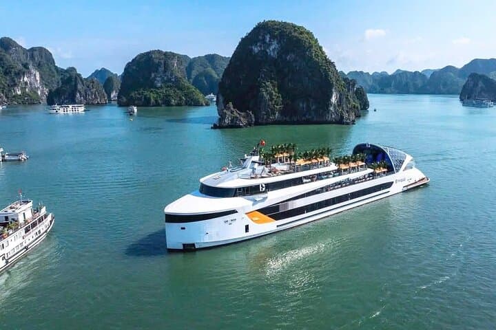 Luxury Halong Bay Day Cruise from Hanoi on the Dolphin: Largest Luxury Vessel Experience photo 1