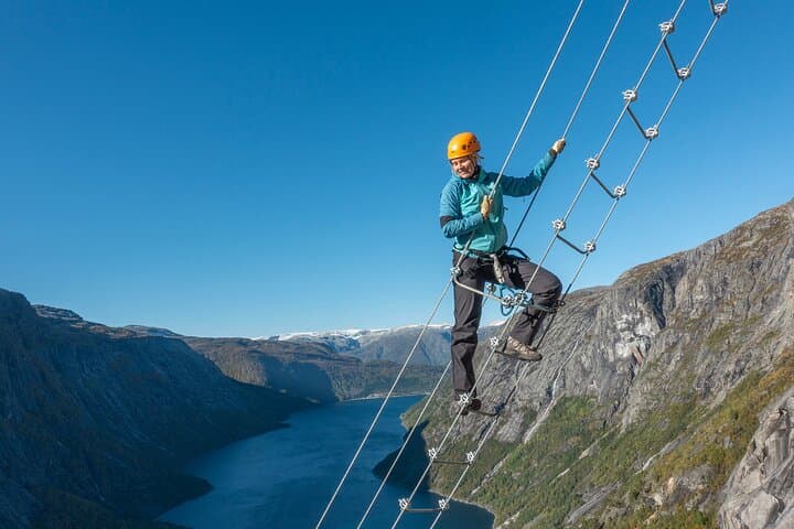 Trolltunga Via Ferrata Sky Ladder Sunset Adventure: Guided Climb & Glamping photo 4