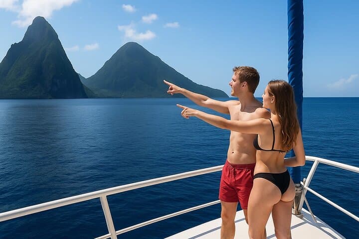 St Lucia Land and Sea Tour: Marigot Bay, Sulphur Springs & the Twin Pitons