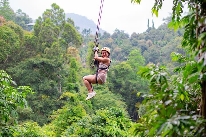 Koh Samui Tree Bridge Zipline: Canopy Tour Over Rainforest & Waterfall Views photo 3