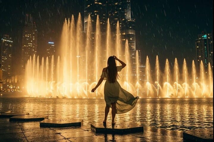 Dubai Fountain Boardwalk: Up-Close Walk Bridge Ticket with Optional Transport