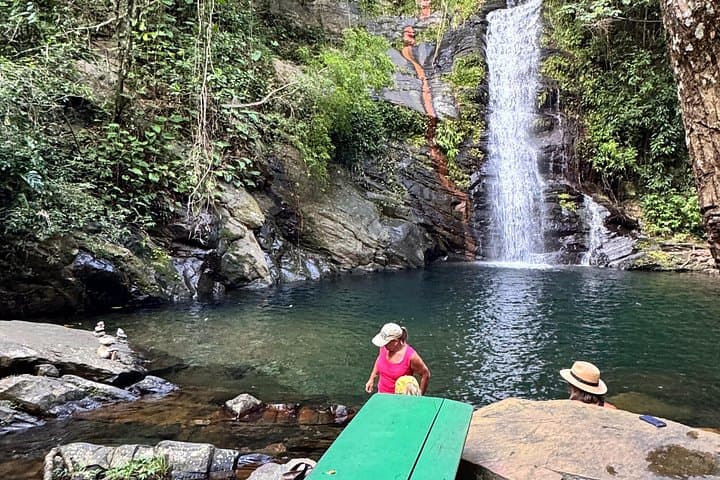 Maya King Waterfalls Swim from Hopkins Village — Easy Jungle Waterfall Tour