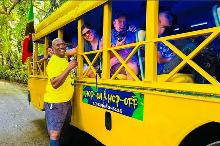 St Kitts Big Banana Open Air Island Tour — Beach Time, Rum & Rainforest