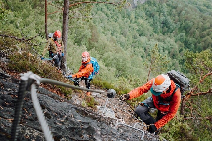 Romsdalsstigen Via Ferrata Introwall: Guided Intro Climb Above Åndalsnes photo 2
