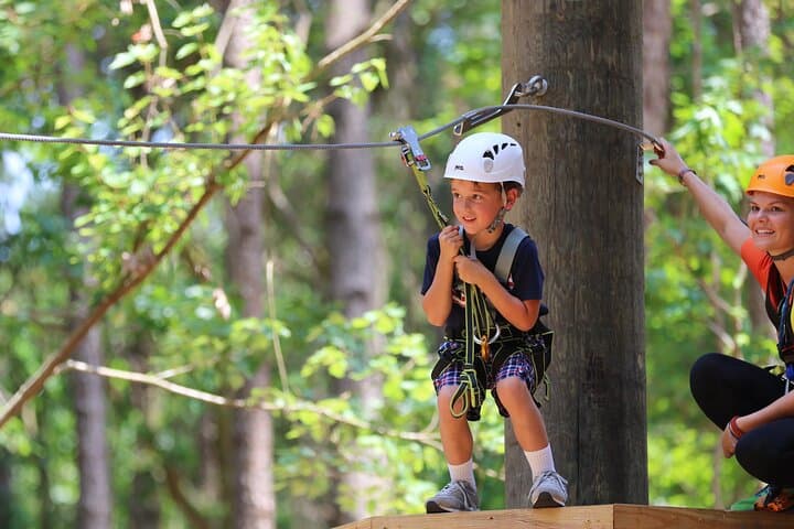 Kids Zip Koala Course & 65' Rock Wall — Charleston Family Adventure