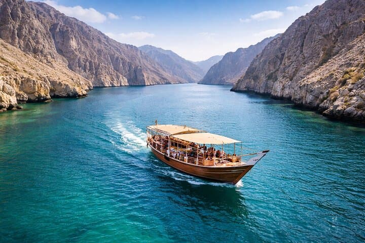 Private Musandam Dhow Cruise from Khasab — Dolphins, Telegraph Island & Snorkeling