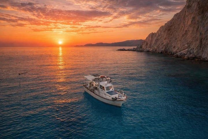 Private Sunset Cruise from Pollonia to Polyaigos — Swim, Snorkel & Sea Caves photo 1