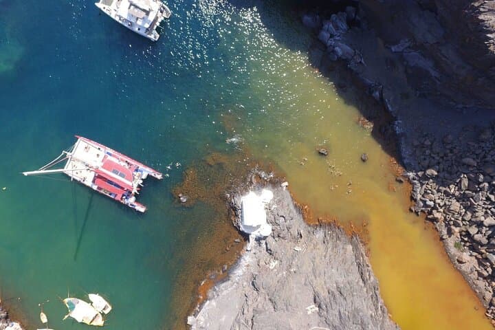Santorini Catamaran Cruise with BBQ, Hot Springs & Snorkel — Skip the Cable Car photo 6