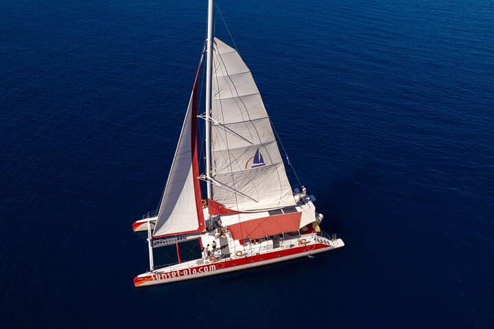 Santorini Catamaran Cruise with BBQ, Hot Springs & Snorkel — Skip the Cable Car photo 5