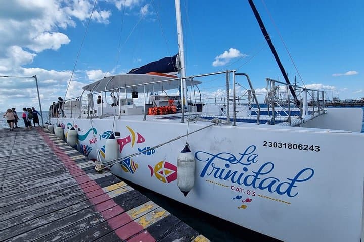 Sunset Catamaran to Isla Mujeres: Snorkel Reefs, Beach Club & Playa Norte photo 3