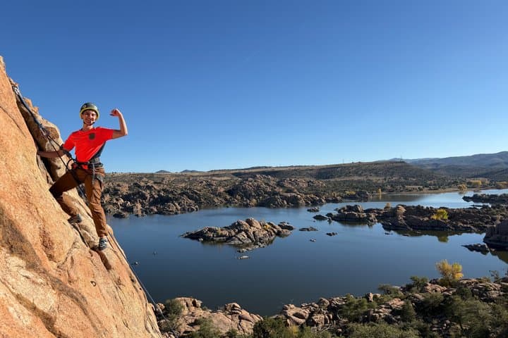 Granite Dells Rock Climbing Above Watson Lake — Guided Day Climb in Prescott