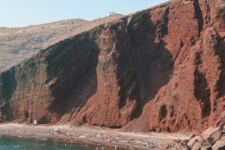 Catamaran Cruise Santorini: Snorkel Red Beach, Volcano & Hot Springs