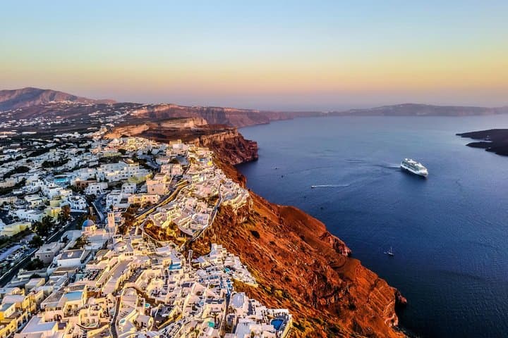 Catamaran Cruise Santorini: Snorkel Red Beach, Volcano & Hot Springs photo 3