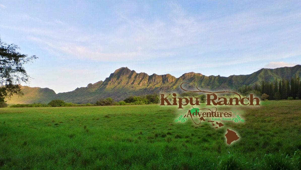Scenic Kipu Ranch pasture with mountain backdrop, wide open field