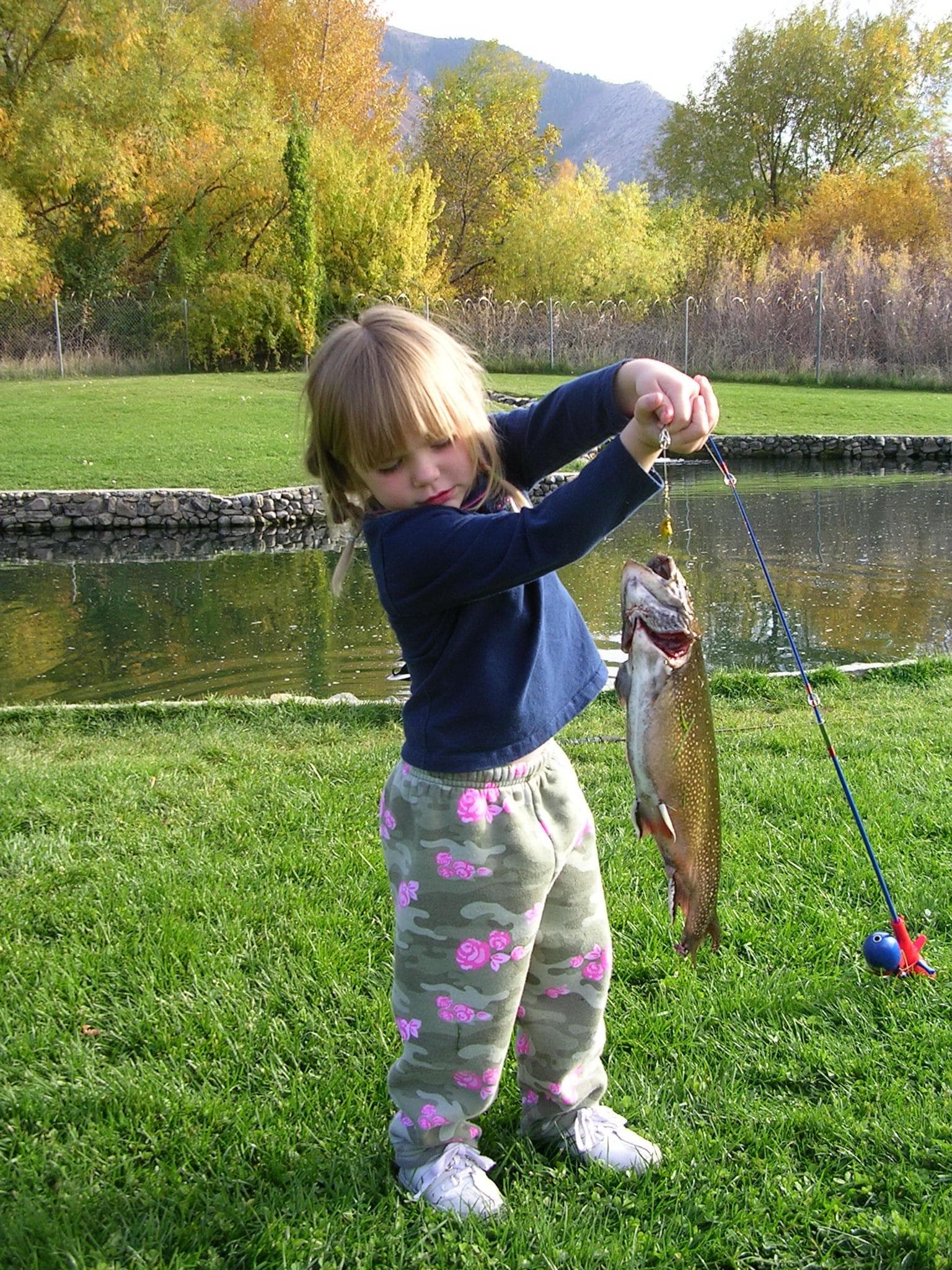 Fishing at Cold Springs Trout Farm in North Ogden, Utah