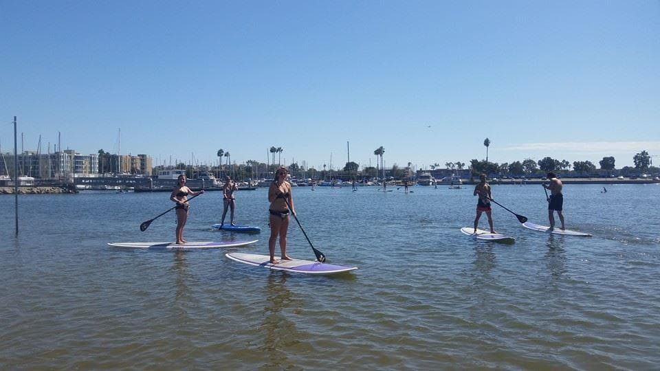 Stand-Up Paddleboarding at Paddle Method in Marina del Rey