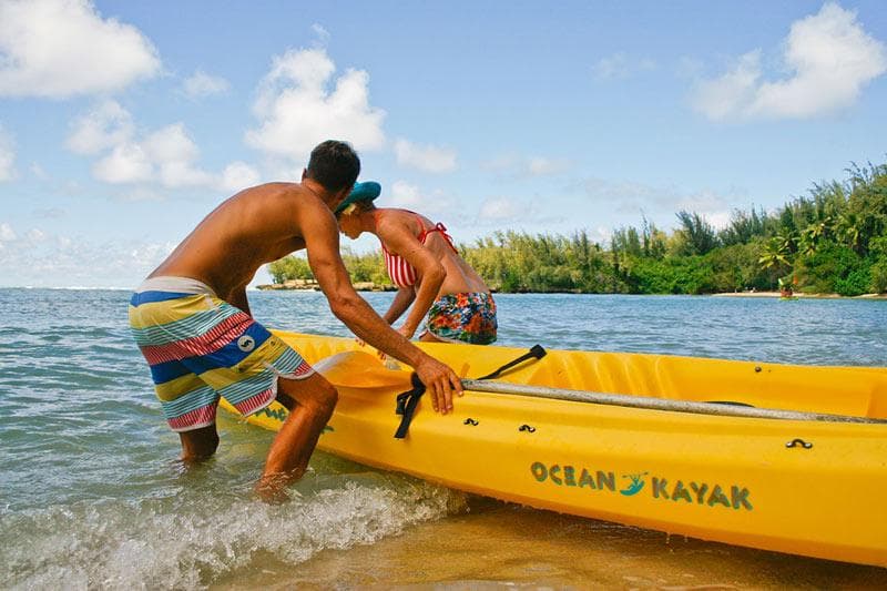 SUP in Kaaawa, Hawaii