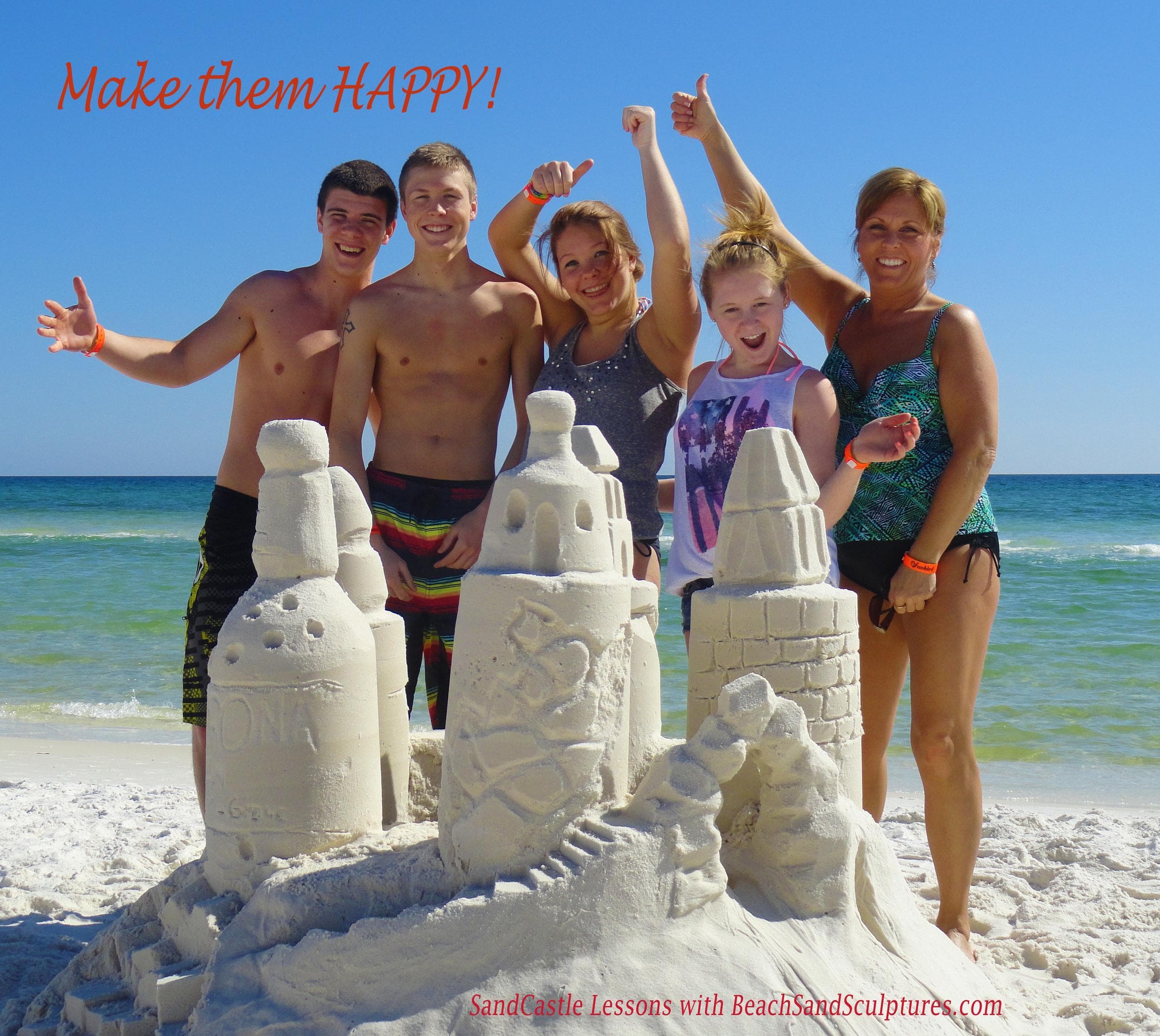 SandCastle Lessons with Beach Sand Sculptures on 30A Beaches