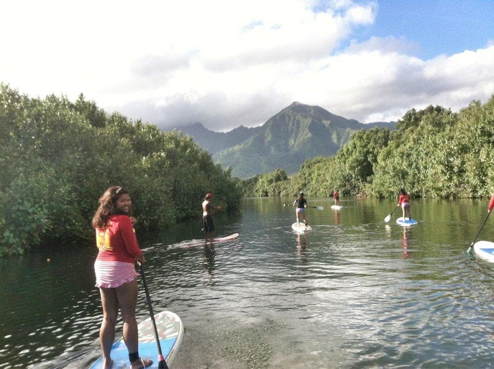 SUP Lessons with Hawaiian Surfing Adventures in Hanalei