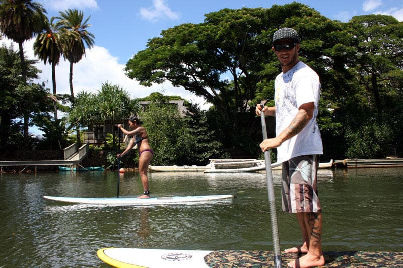 SUP Lessons at Uncle Bryan's Sunset Suratt Surf Academy in Haleiwa