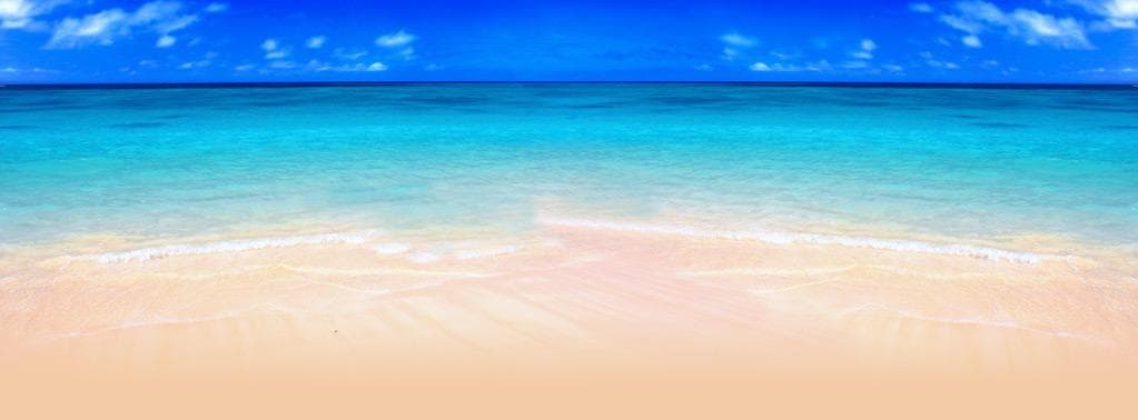Tropical turquoise beach and gentle waves on Key West coast