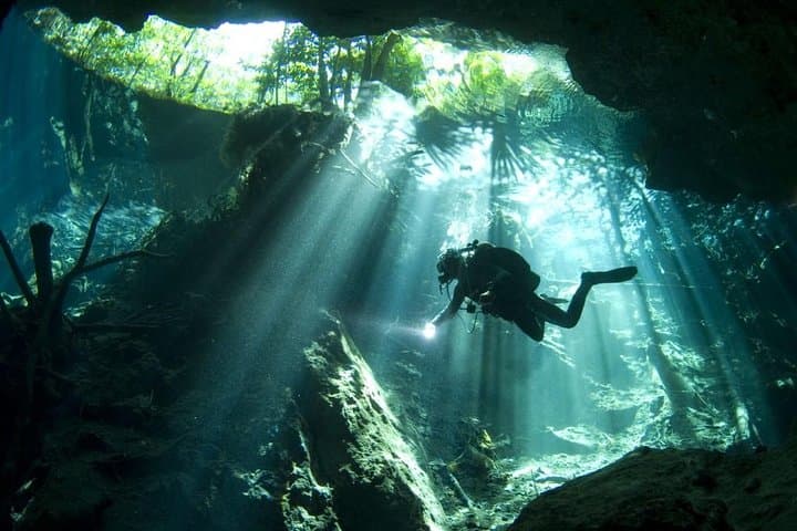 Riviera Maya Cenotes 2-Day Scuba Diving Package — Reefs by Day, Caverns by Light