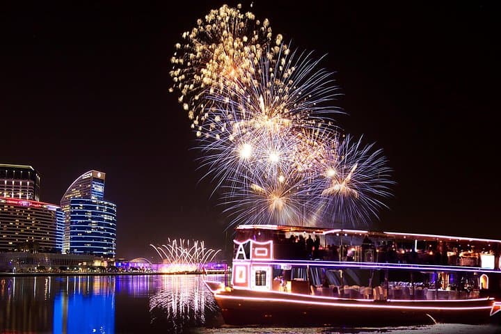 New Year Luxury Dubai Canal Cruise: Burj Khalifa Fireworks & Gala Dinner photo 1