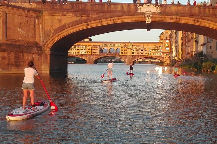 Sunset SUP at Ponte Vecchio: Florence Paddleboard Tour with Floating Wine photo 6