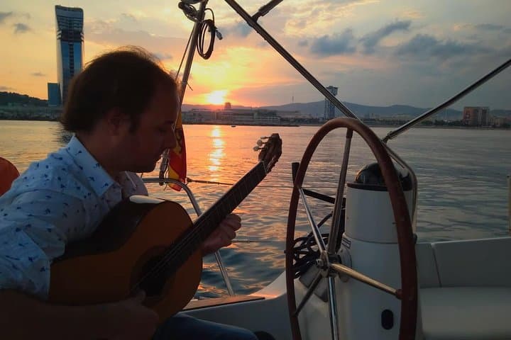 Barcelona Sunset Sailing with Live Spanish Guitar and Tapas