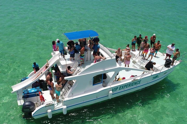 Punta Cana Caribbean Party Boat: VIP Catamaran Snorkel & Natural Pool
