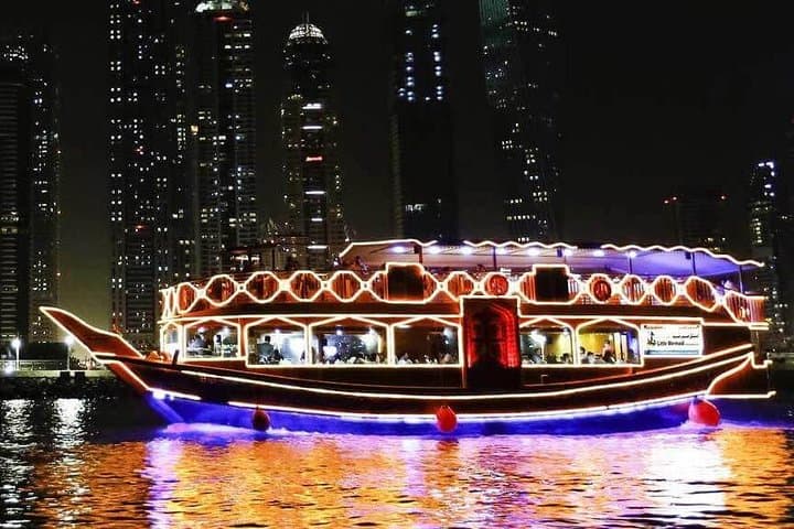 Dubai Marina Dhow Dinner Cruise — Evening Skyline Cruise & Buffet