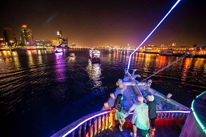 Dubai Marina Dhow Dinner Cruise: Buffet, Lights & Round-Trip Transfer