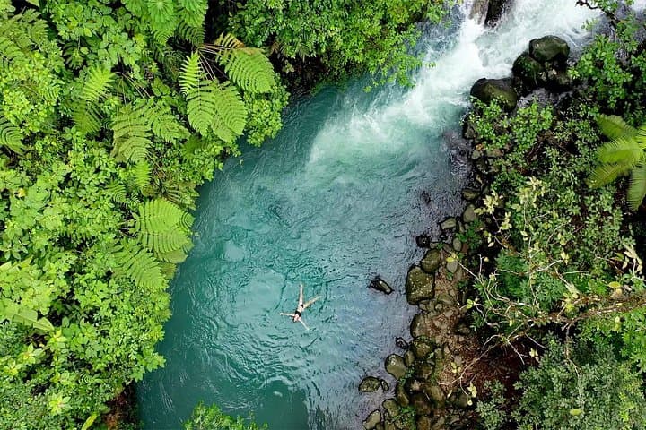 Private 4-in-1: Rainforest Hike, Blue River Swim, Volcanic Mud Baths & Hot Springs in Costa Rica