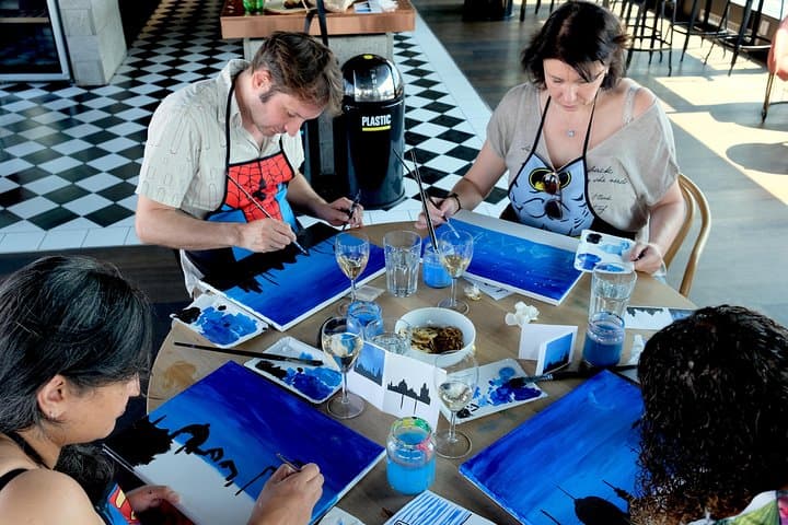 Paint Prague: Canvas Workshop with Local Wine in the Old Town photo 4
