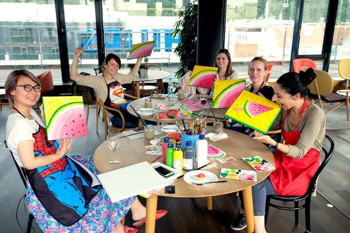 Paint Prague: Canvas Workshop with Local Wine in the Old Town